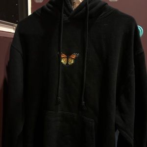 Black brandy butterfly hoodie